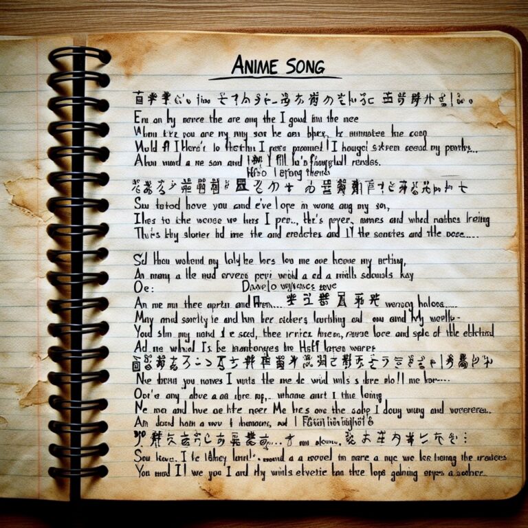 Anime Song Lyrics Generator