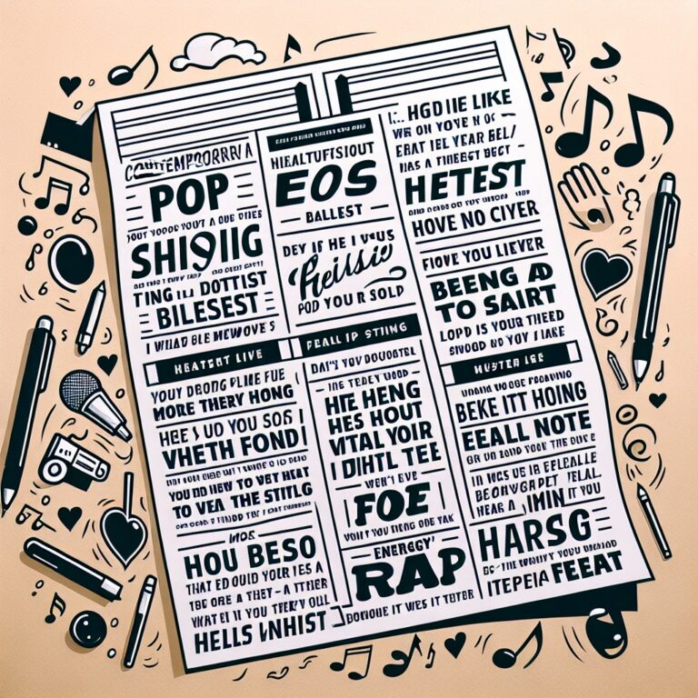 Contemporary Song Lyrics Generator