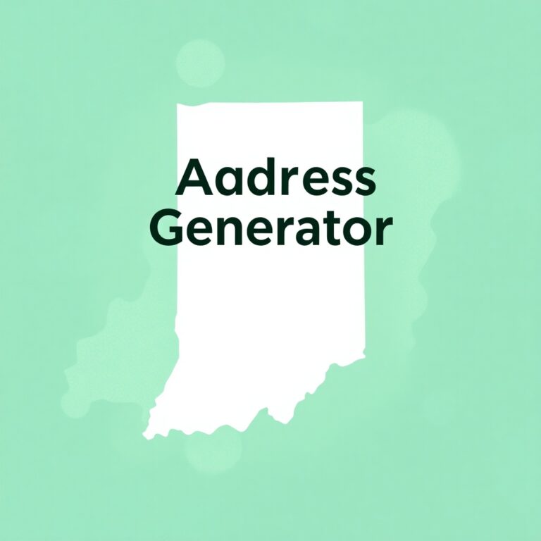 Random Address Generator Indiana