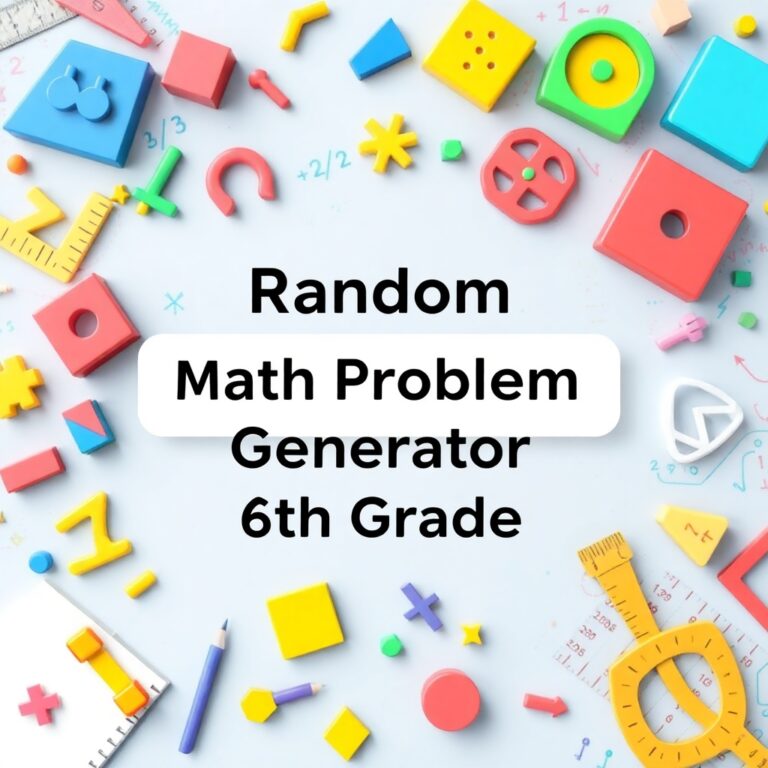 Random Math Problem Generator 6th Grade