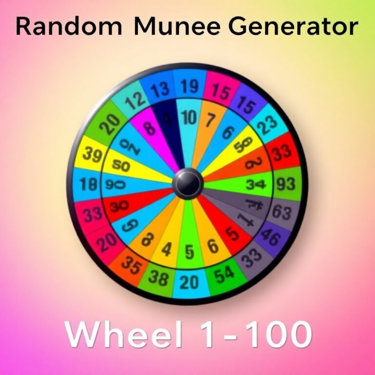 Random Number Generator Wheel 1-100