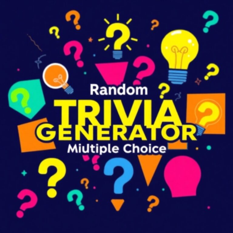 Random Trivia Generator Multiple Choice