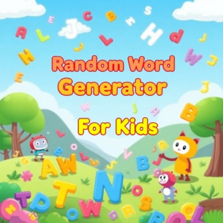 Random Word Generator For Kids